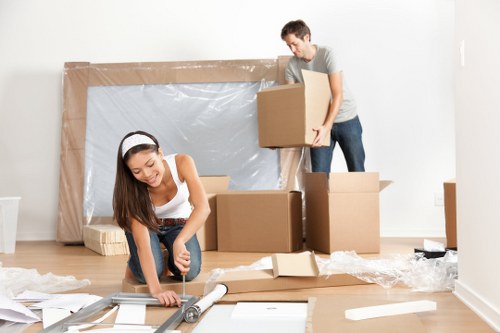 Packing and labelling office equipment for relocation