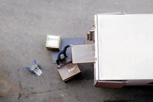 A low-carbon moving van travelling through Bermondsey on a green removal route