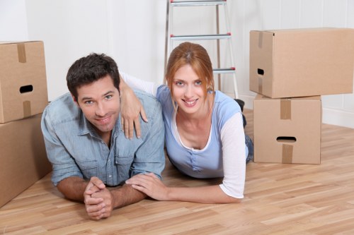 Local moving truck helping with a Bermondsey property move