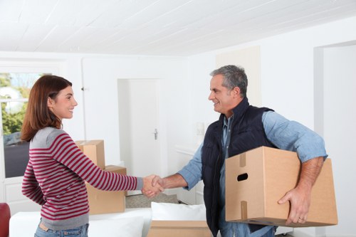 Careful loading of household items for a Bermondsey flat move