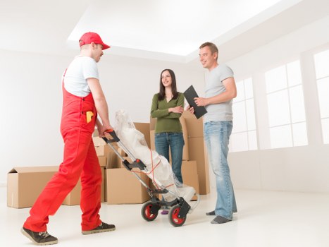 Loading furniture into a van for a Bermondsey collection